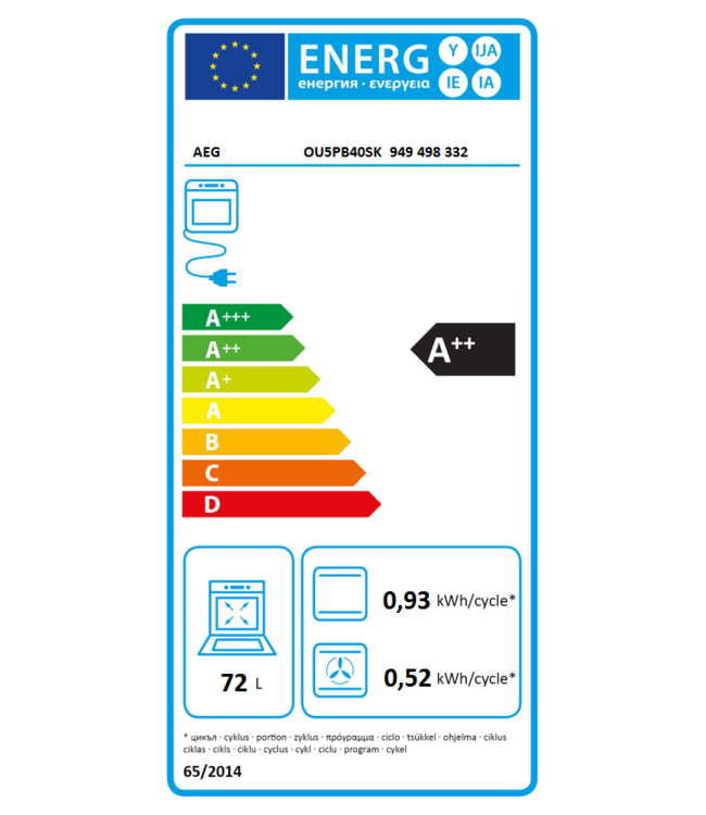 AEG 5000 SurroundCook - Heteluchtoven met pyrolysereiniging OU5PB40SK