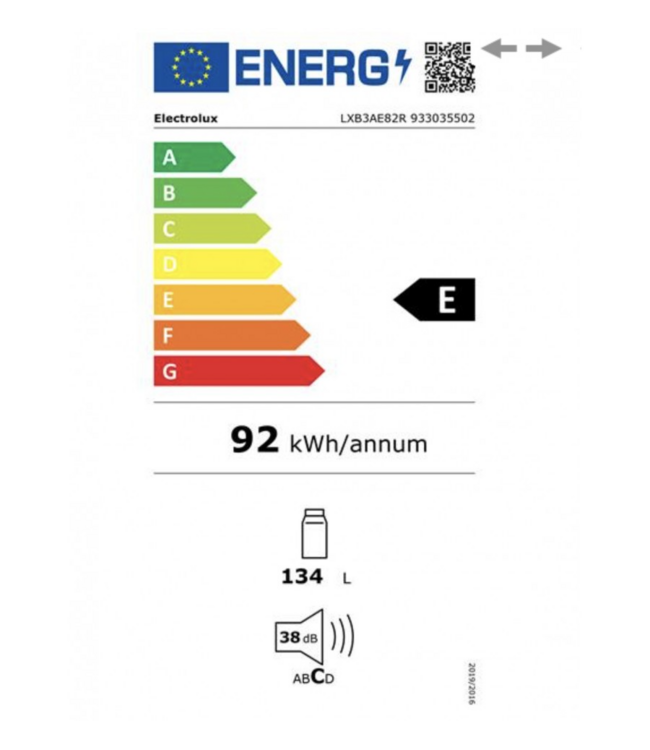 Electrolux  Koelkast inbouw 82 cm LXB3AE82R