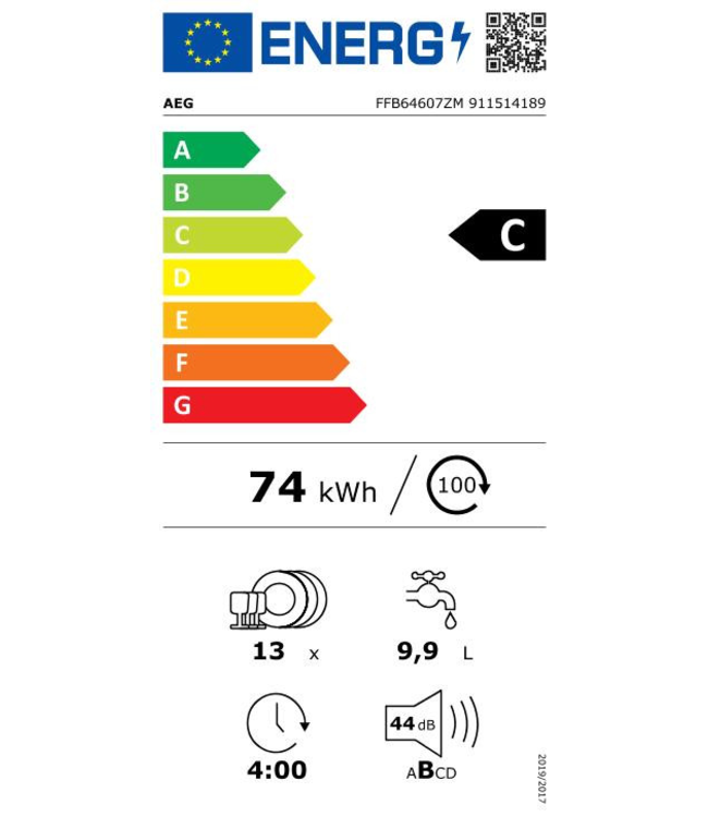 AEG 6000 SatelliteClean® - Vrijstaande vaatwasser FFB64607ZM