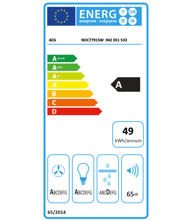 AEG 7000 SilenceTech - Plafondafzuigkap 90 cm NDC7791SW