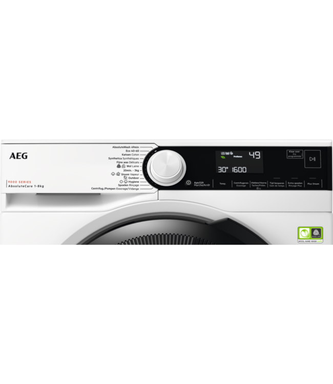 AEG 9000 serie AbsoluteCare® Wasmachine voorlader 8 kg  LR9586BN4