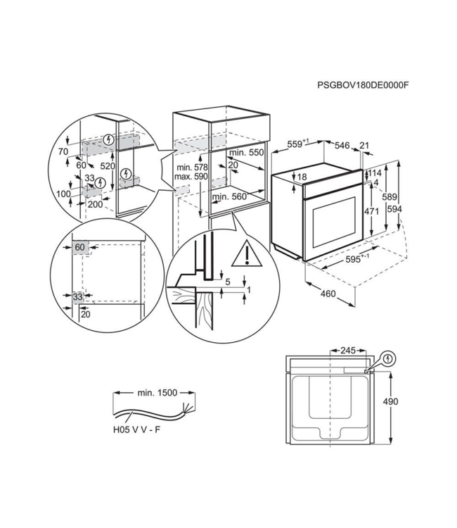 AEG heteluchtoven BCK748280M