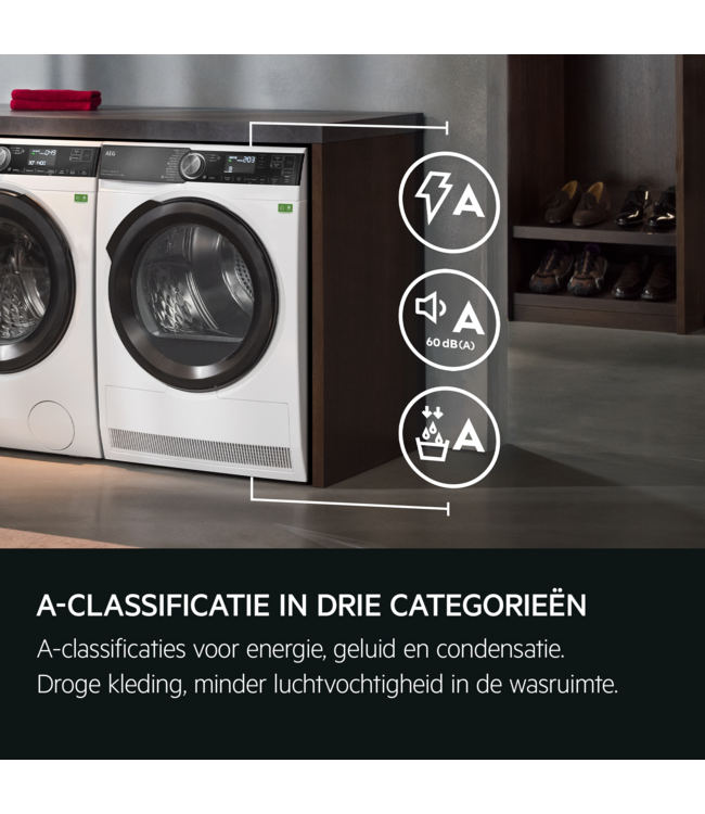 AEG 9000X AbsoluteCare® Pro - Warmtepomp Droger 8 kg  TR96CVC89