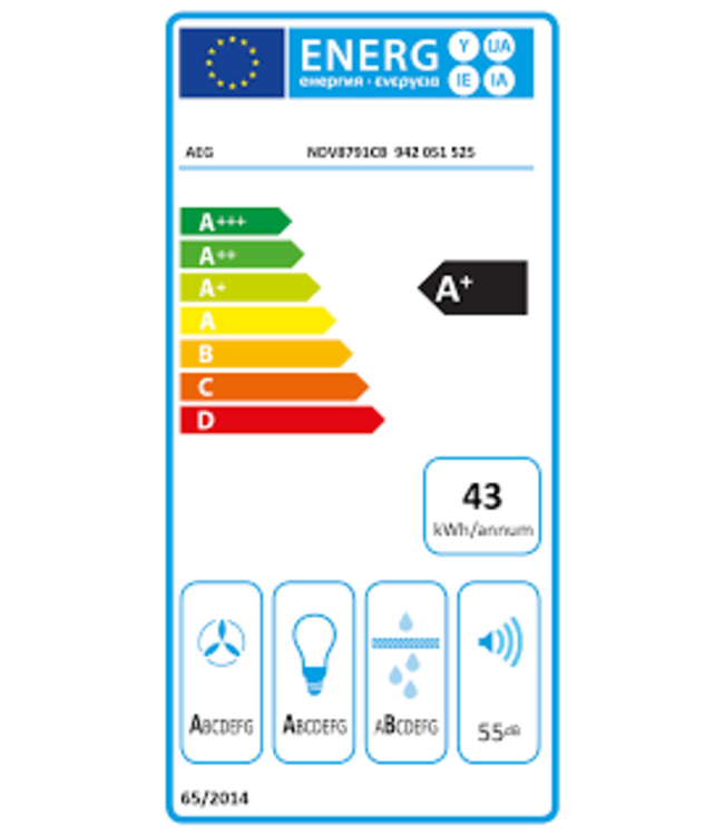 AEG 8000 AuroraTech - Schouwafzuigkap 90 cm met Hob2Hood  NDV8791CB