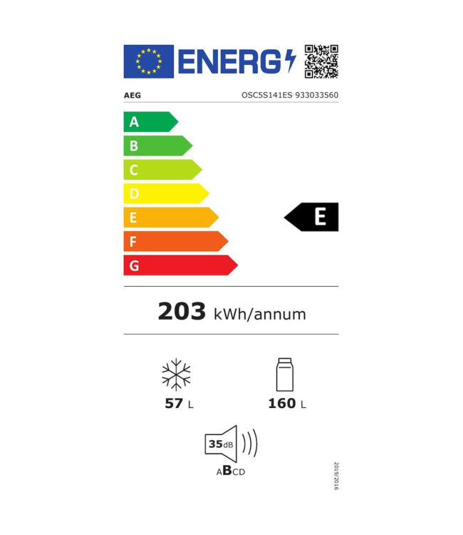 AEG 5000 ColdSense - Koel/vrieskast inbouw 144.6 cm OSC5S141ES