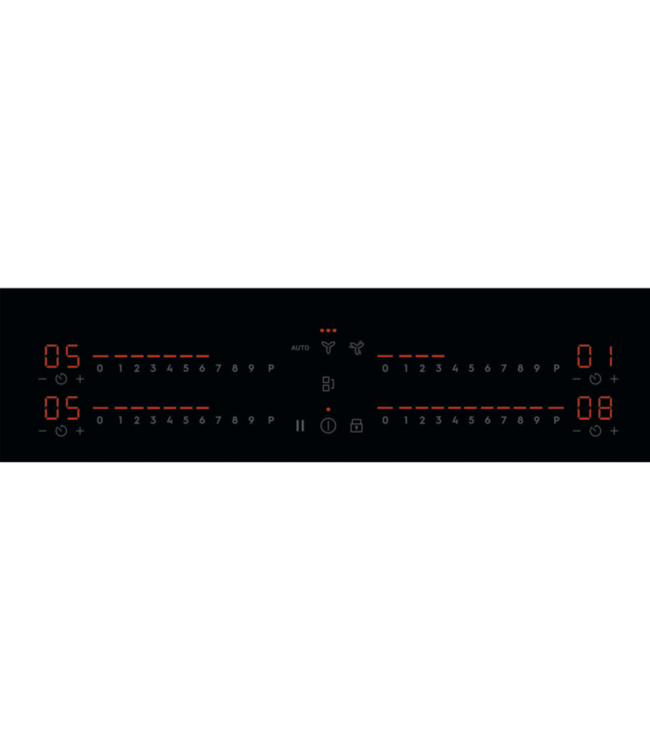 Electrolux 600 ComboHob met Bridge functie - Inductiekookplaat met afzuiging, 70 cm KCD73443