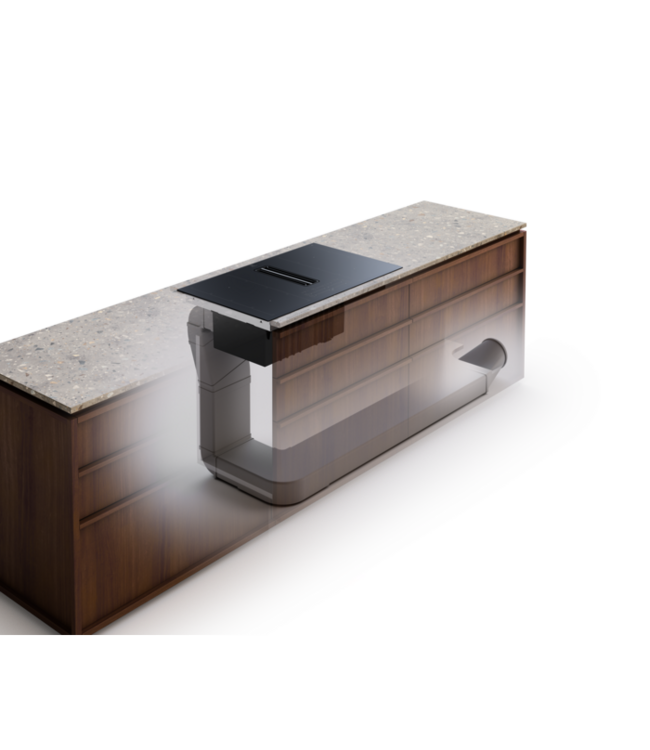 Electrolux 600 ComboHob met Bridge functie - Inductiekookplaat met afzuiging, 70 cm KCD73443