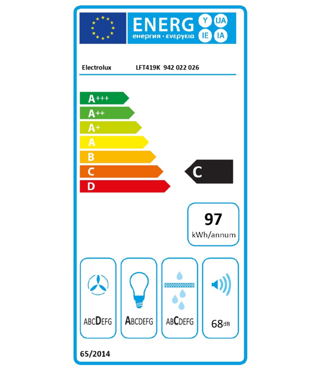 Electrolux 500 ExtractionTech Schouwafzuigkap 90 cm LFT419K