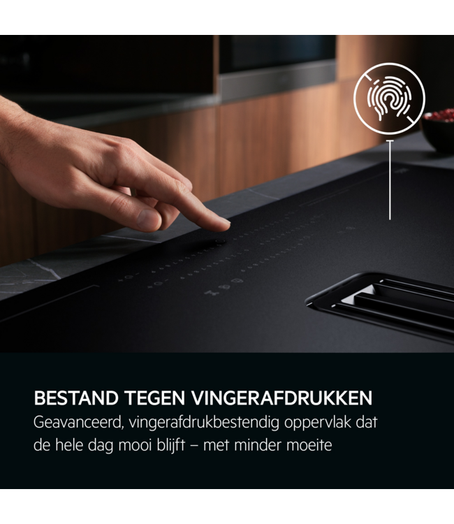 AEG Kookplaat met afzuiging - 6000 ComboHob met brugfunctie SaphirMatt®, 70 cm  PE6000S70