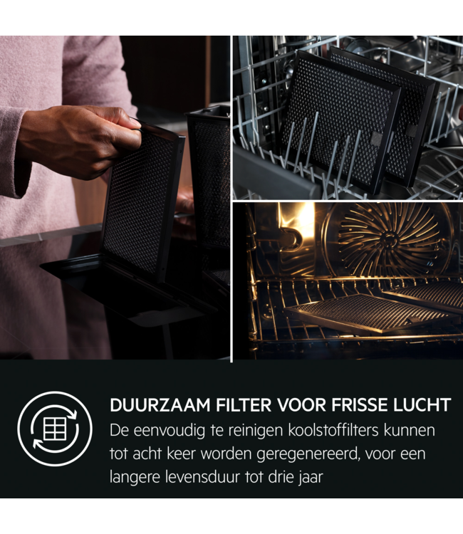 AEG Kookplaat met afzuiging - 6000 ComboHob met brugfunctie SaphirMatt®, 70 cm  PE6000S70