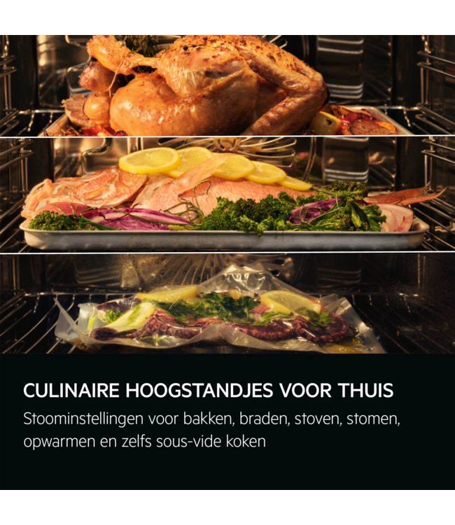 AEG 8000 MealAssist met SteamPro Combi hetelucht- en stoomoven  TP8SB73WAT