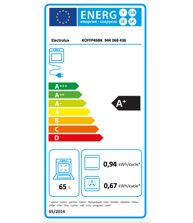 Electrolux 600 SurroundCook - Heteluchtoven met pyrolysereiniging KOFFP46BK
