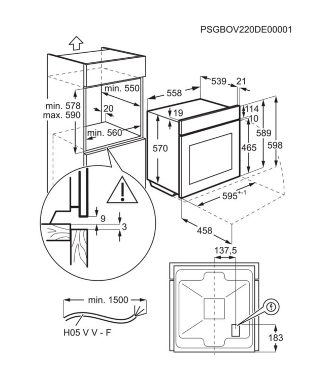 Electrolux 600 SurroundCook - Heteluchtoven met pyrolysereiniging KOFFP46BK