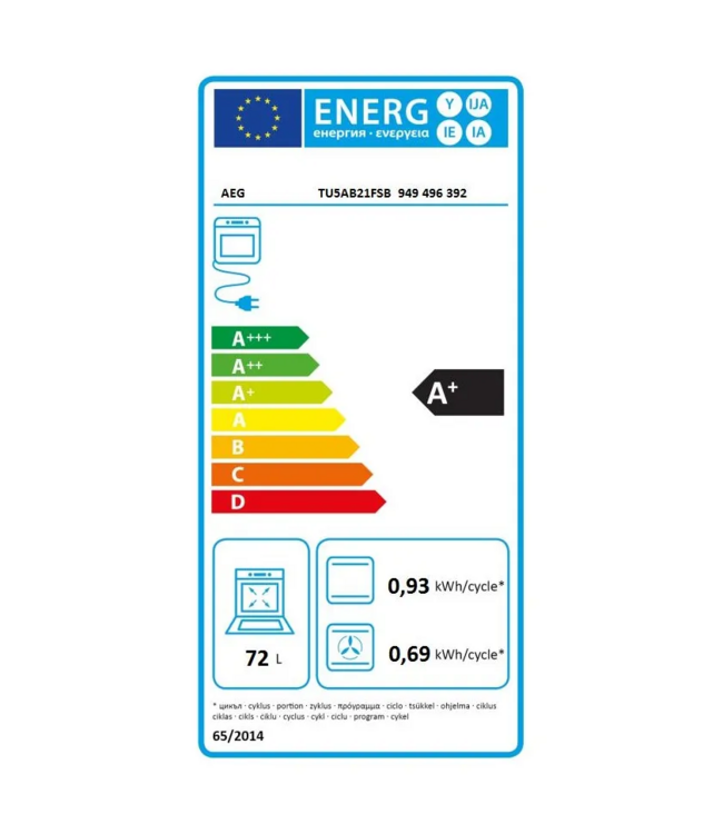 AEG 5000 SurroundCook Heteluchtoven TU5AB21FSB
