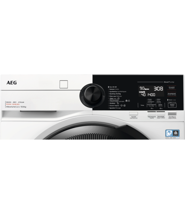 AEG 9000 AbsoluteCare® - Warmtepomp Was-droogcombinatie 10 kg LWR9506BN4