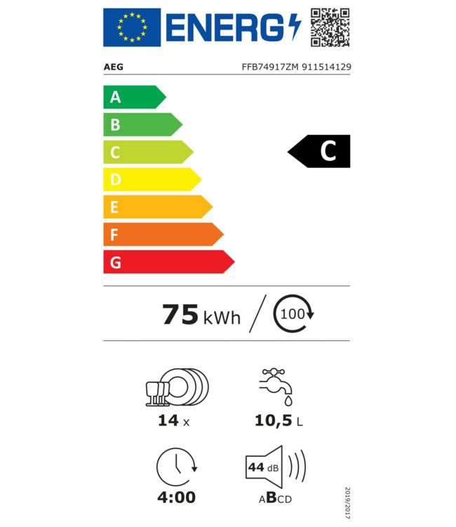 AEG 6000 SatelliteClean® - Vrijstaande vaatwasser FFB74917ZM