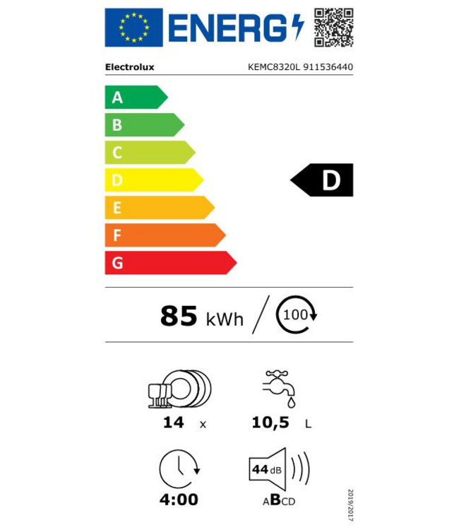 Electrolux 600 SatelliteClean® - Inbouwvaatwasser KEMC8320L