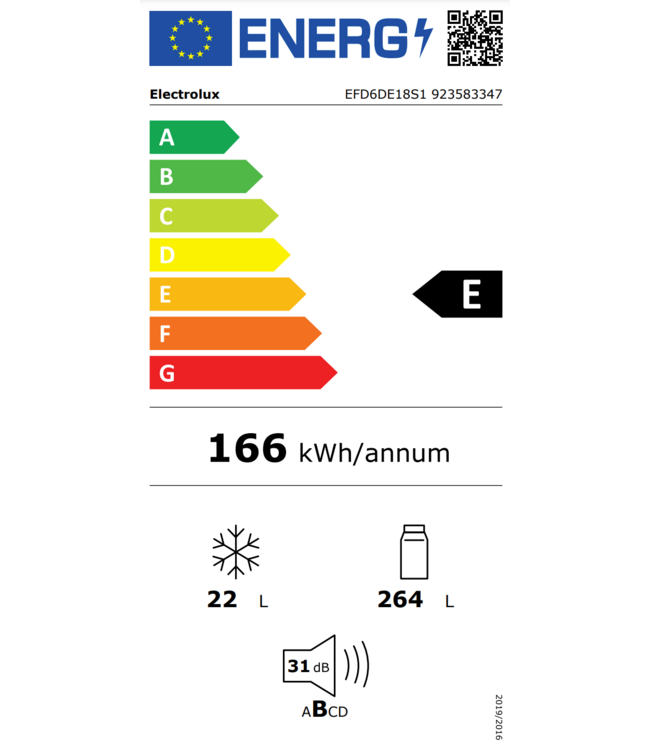 Electrolux Koelkast inbouw 178 cm EFD6DE18S1