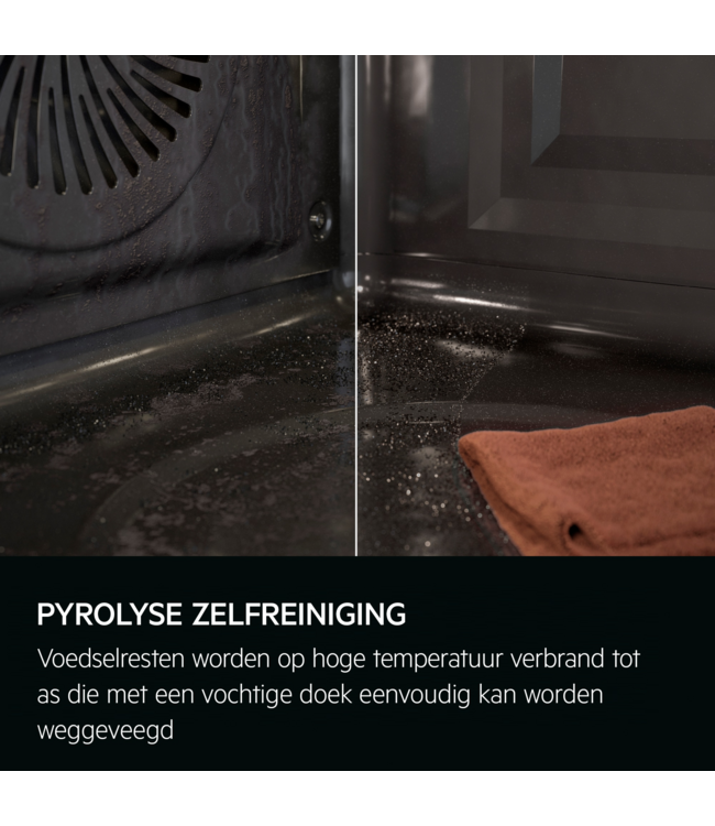 AEG 7000 MealAssist met SteamBake - Heteluchtoven met stoomondersteuning met pyrolysereiniging CP7400T