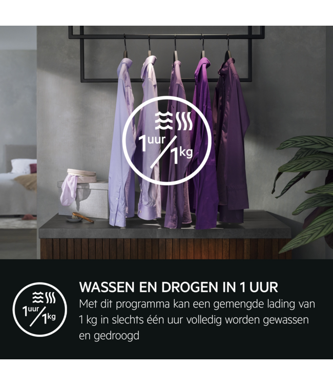 AEG 7000 ProSteam® Condensatie Was-droogcombinatie 8 kg LWR73864