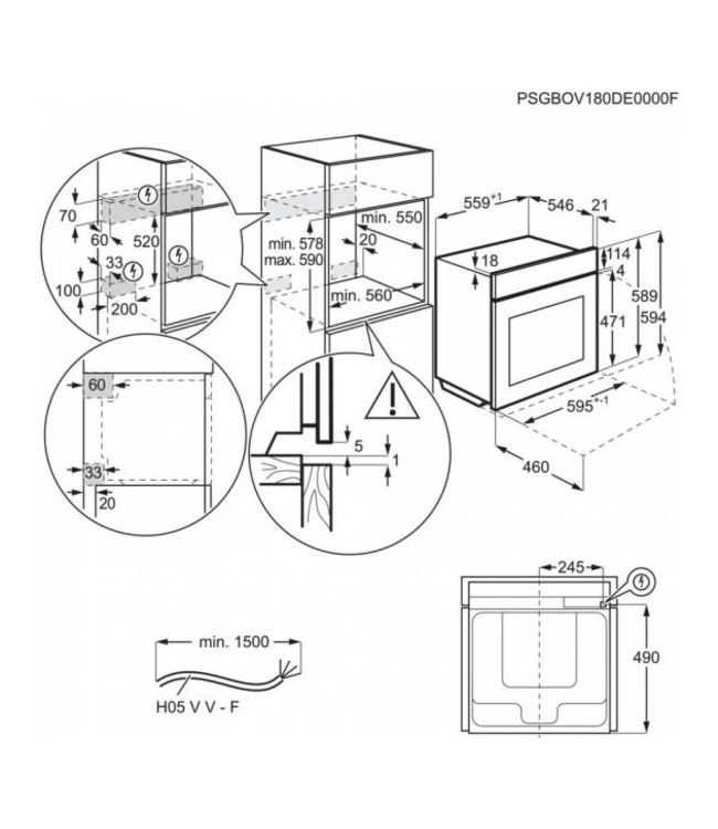 AEG 6000 serie SurroundCook¨ Heteluchtoven met pyrolysereiniging BPK535060B