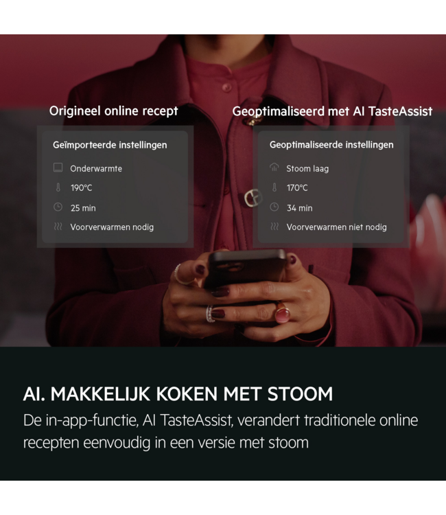 AEG 8000 MealAssist met SteamPro - Combi hetelucht- en stoomoven TB8SB73ZAB