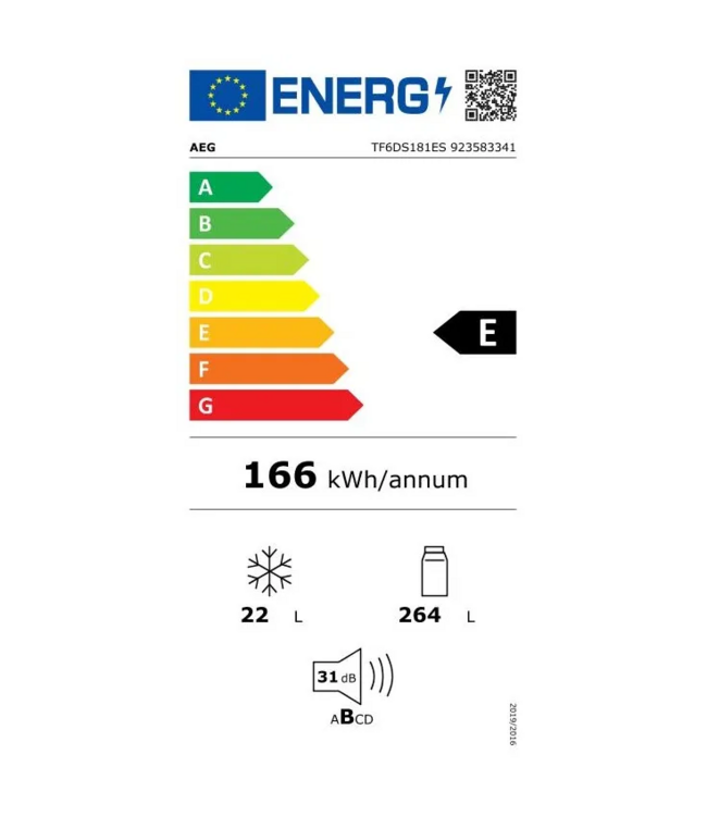 AEG Koelkast inbouw 178 cm TF6DS181ES