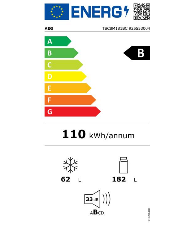 AEG 8000 Cooling 360° - Koel/vrieskast inbouw 178 cm  TSC8M181BC