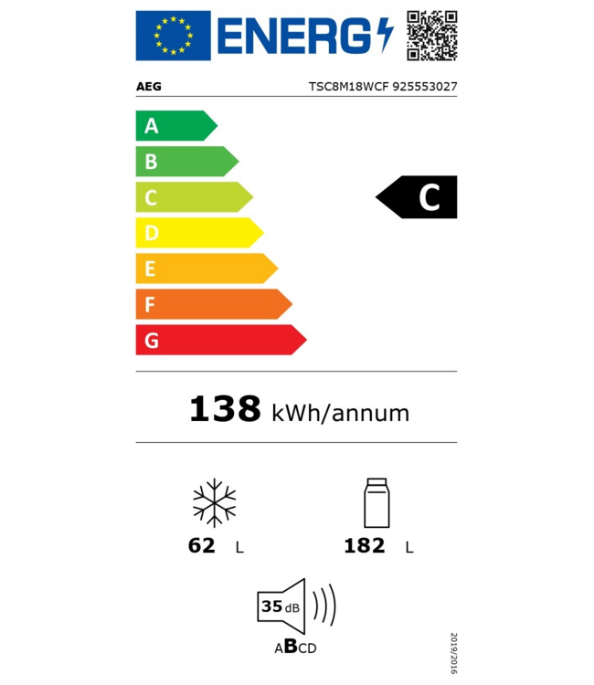 AEG 8000 serie Cooling 360° Koel/vrieskast inbouw 178 cm TSC8M18WCF