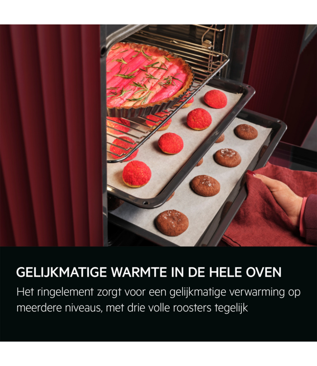 AEG 5000 SurroundCook met SteamBake - Heteluchtoven met stoomondersteuning met pyrolysereiniging NBA5P521AB