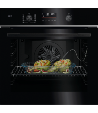 AEG AEG 5000 SurroundCook met SteamBake - Oven met stoomondersteuning met pyrolyse, Zwart TA5PB53FAB