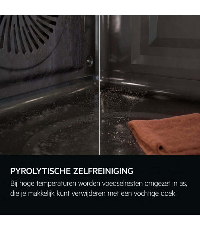 AEG 5000 SurroundCook met SteamBake - Oven met stoomondersteuning met pyrolyse, Zwart TA5PB53FAB