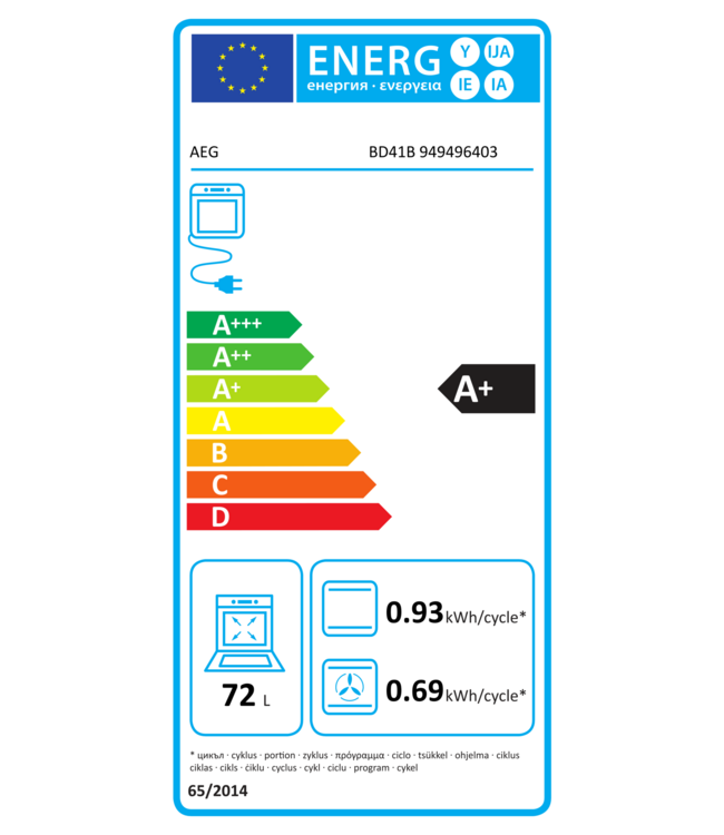 AEG 5000 SurroundCook - Heteluchtoven BD41B