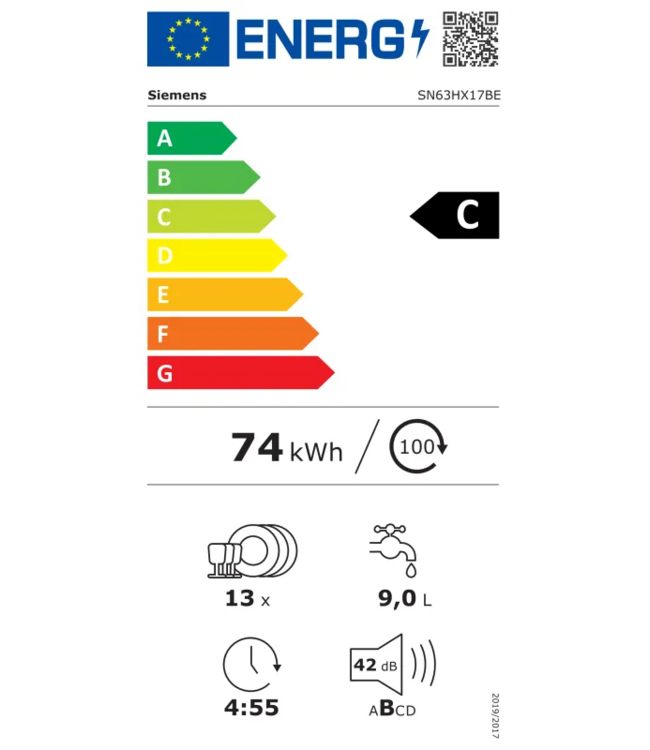 Siemens iQ300 Volledig integreerbare vaatwasser 60 cm SN63HX17BE + SZ36DX02