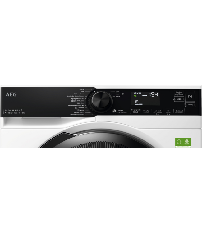 AEG 8000 AbsoluteCare® - Warmtepomp Droger 8 kg TR86CBC87