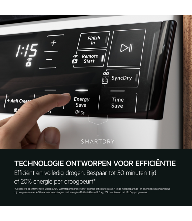 AEG 9000X AbsoluteCare® Pro - Warmtepomp Droger 9 kg TR969V6C