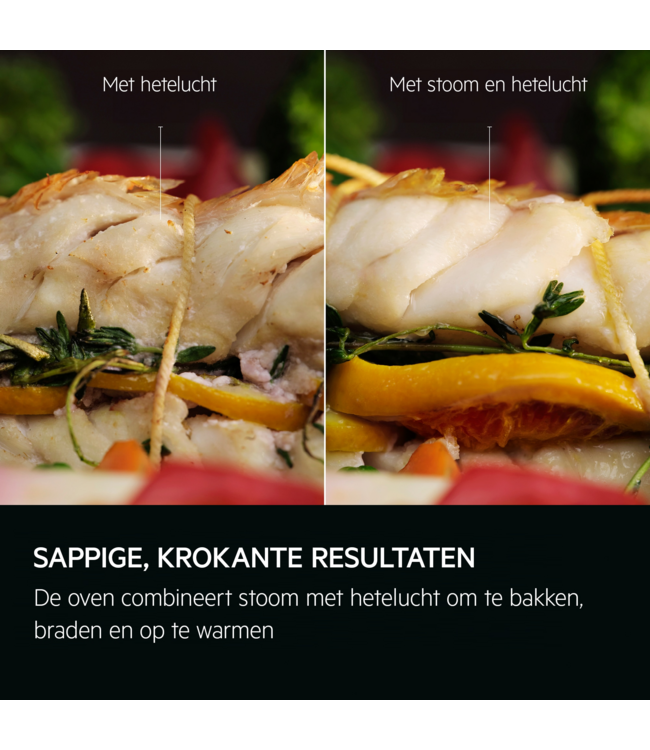 AEG 6000 SenseCook met SteamCrisp - Heteluchtoven met stoomondersteuning met pyrolysereiniging  V7PBR521SB