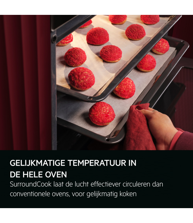 AEG 5000 SurroundCook met SteamBake - Heteluchtoven met stoomondersteuning met pyrolysereiniging NKA5P401B
