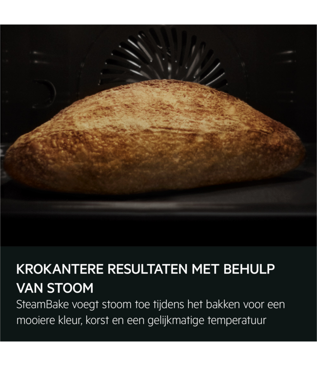 AEG 5000 SurroundCook met SteamBake - Heteluchtoven met stoomondersteuning met pyrolysereiniging NKA5P401B