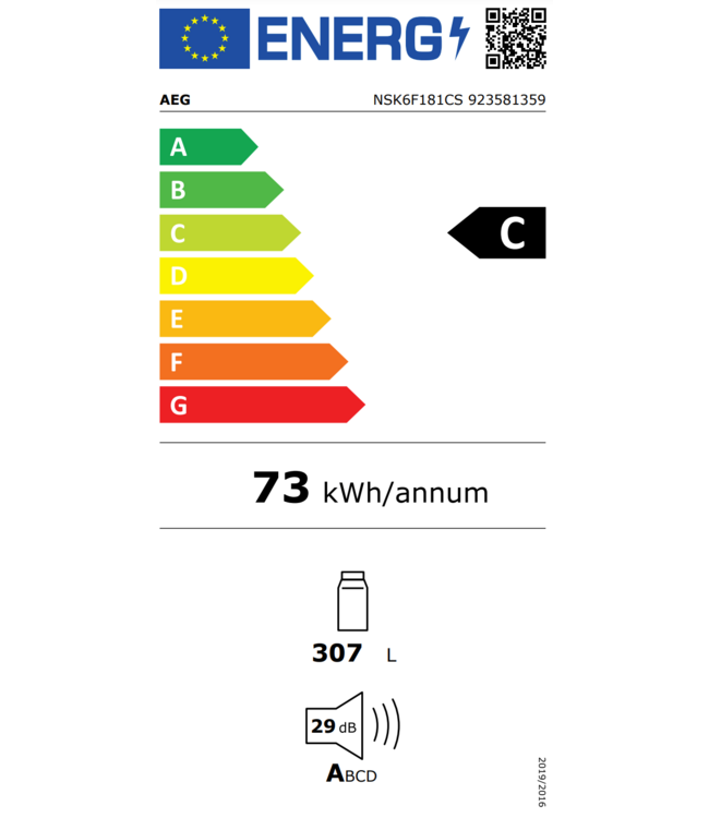 AEG  CustomFlex® Koelkast inbouw 178 cm NSK6F181CS