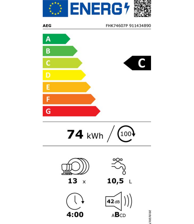 AEG 7000 serie GlassCare Inbouwvaatwasser FHK74607P