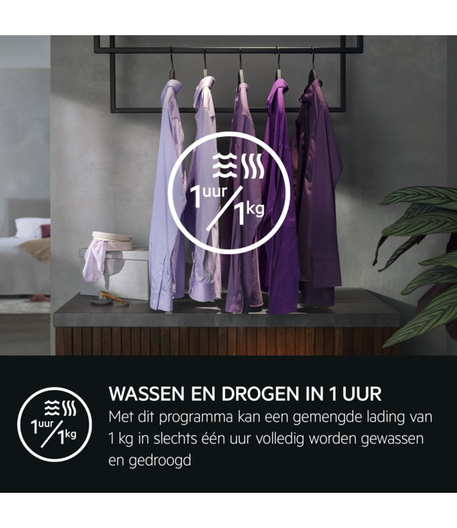 AEG 7000 ProSteam® - Condensatie Was-droogcombinatie voor inbouw 8 kg LWR7786BI