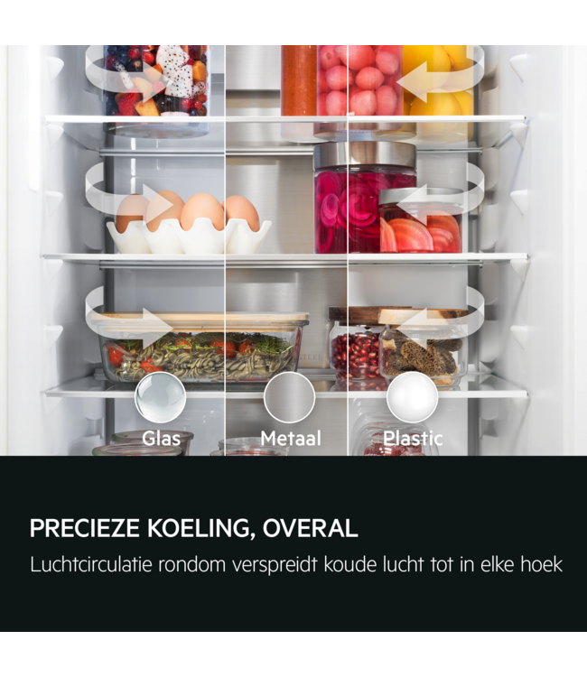 AEG 7000 NoFrost CoolAssist® Koel/vrieskast inbouw MultiSpace 189.4 cm NSC7C191DS