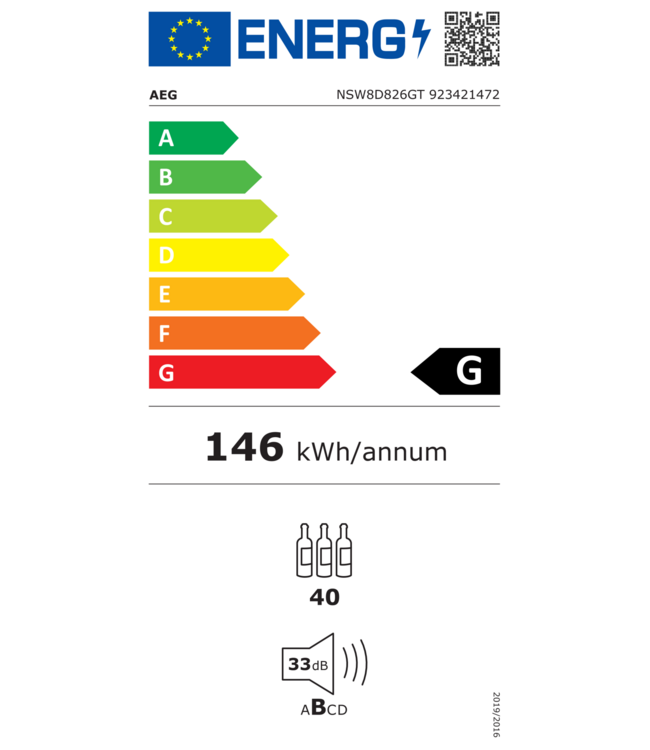 AEG Wijnklimaatkast onderbouw NSW8D826GT