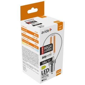 Avide Lightning  Super High Lumen LED ljuskälla mini glob 4,9W E14 Neutral vit