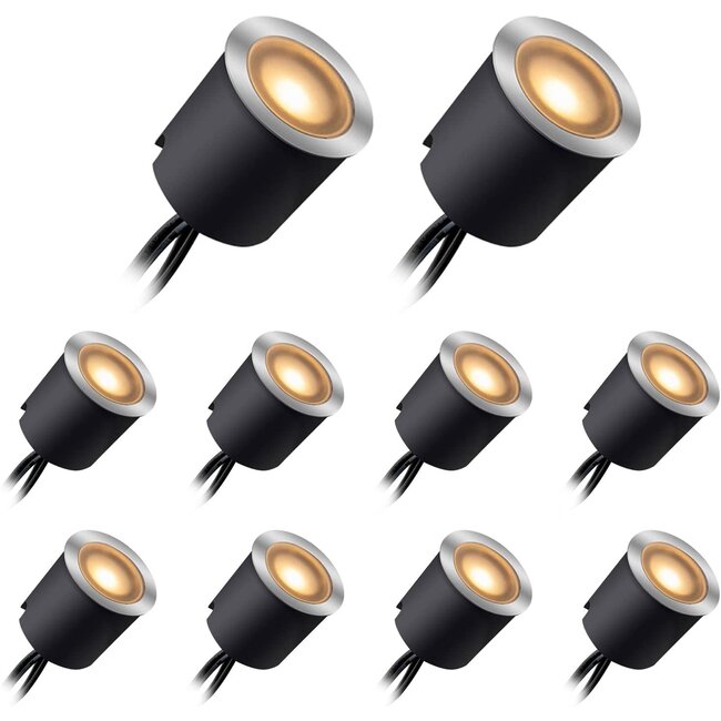 Decklights 10-pack IP67 12V 3000K Varmvit