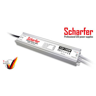 Scharfer  LED-strömförsörjning 12V 150W 12.5A IP67
