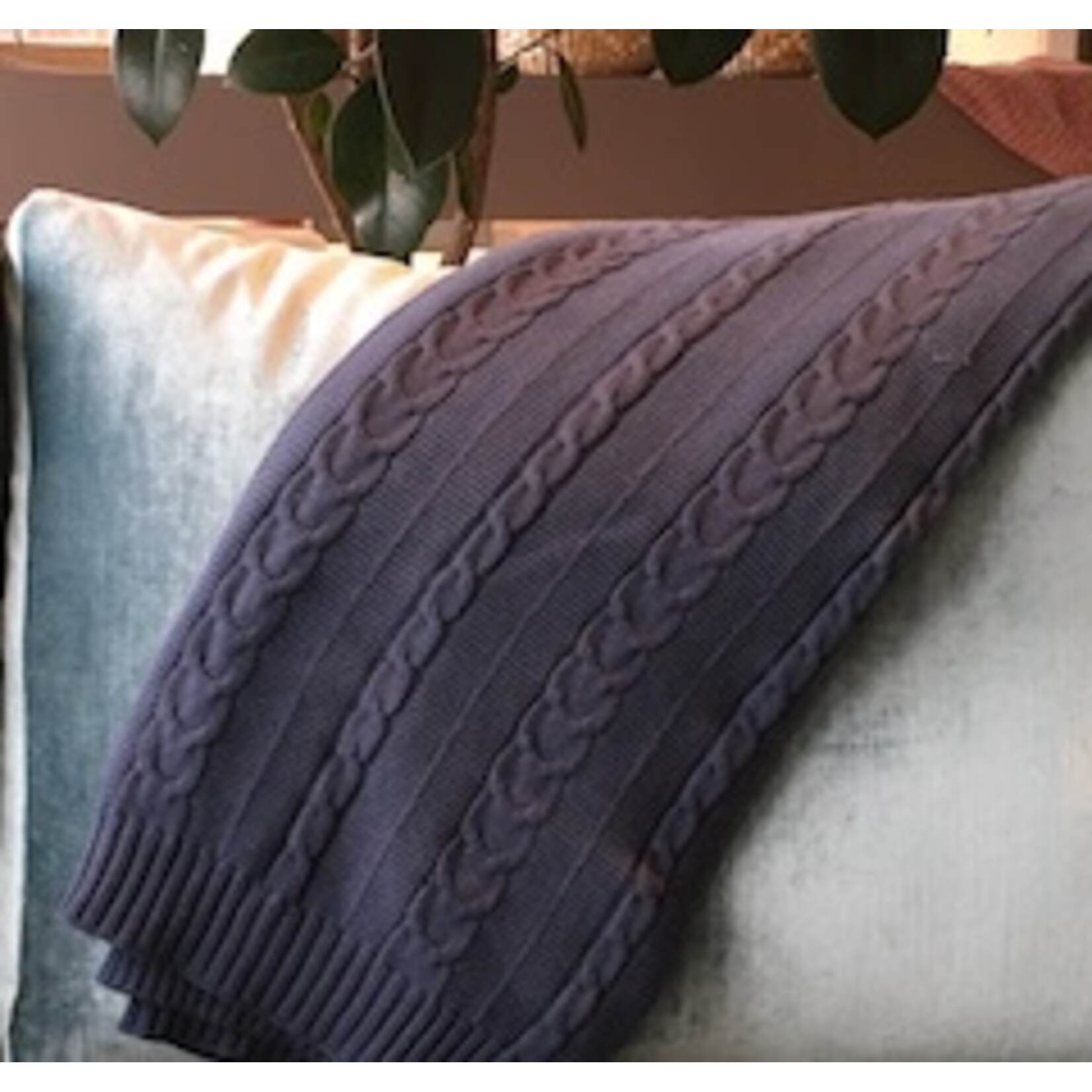 With a Touch of Rose Deken navy blauw - India