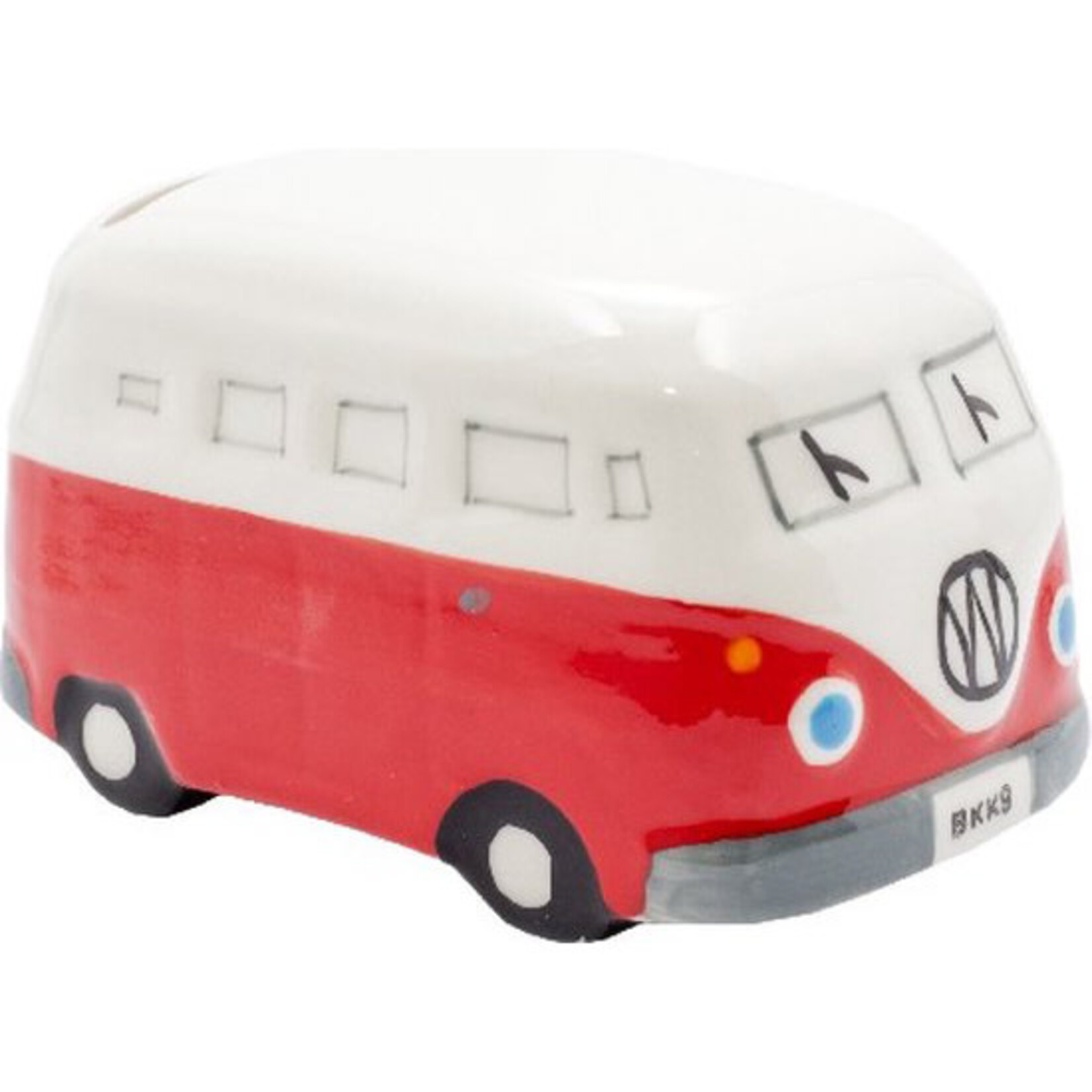 Sawa Hasa Spaarpot autobus keramiek 13cm rood - Thailand