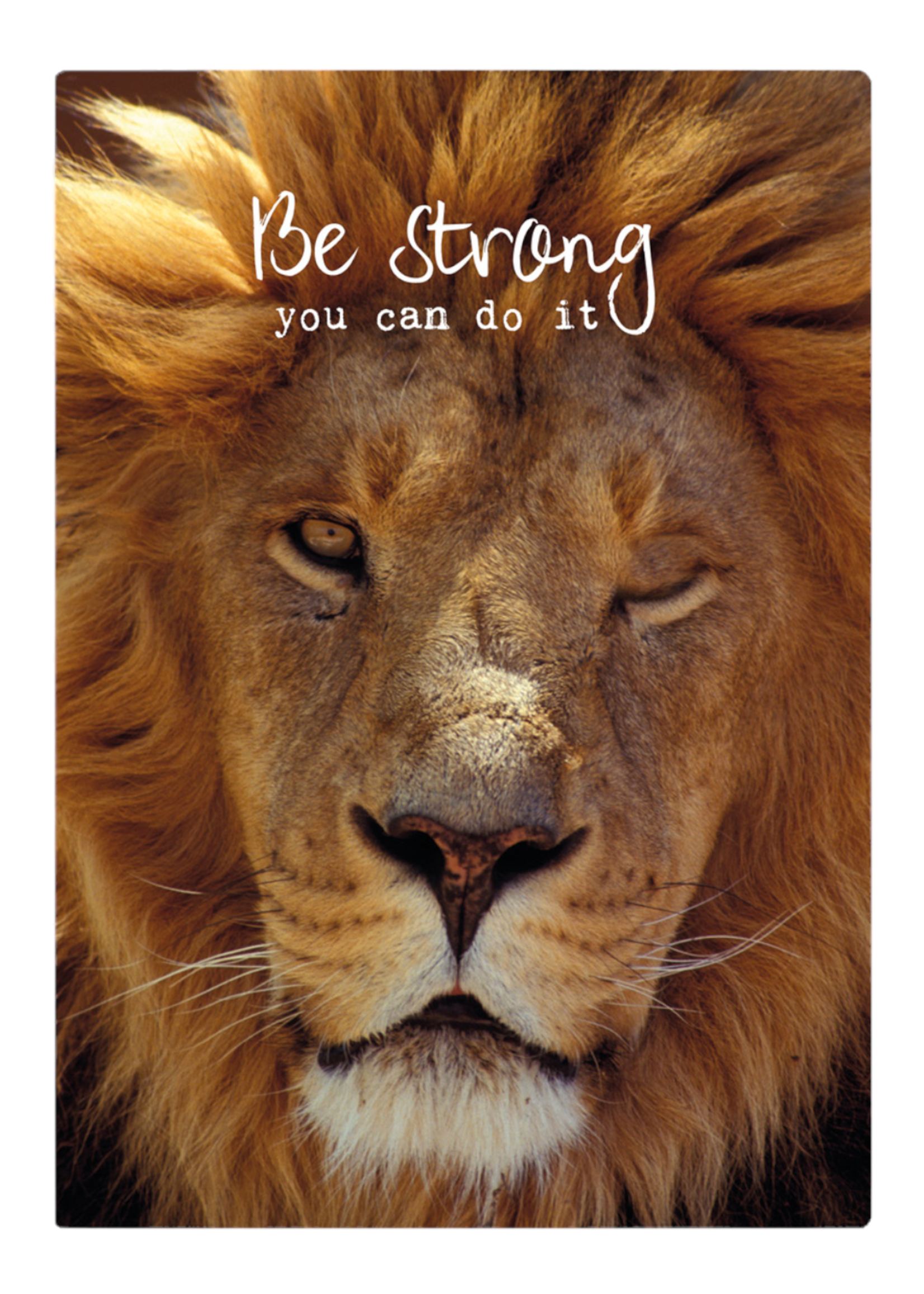 Zintenz Ansichtkaart Be Strong you can do it